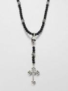 King Baby Studio Onyx Beaded Rosary Necklace