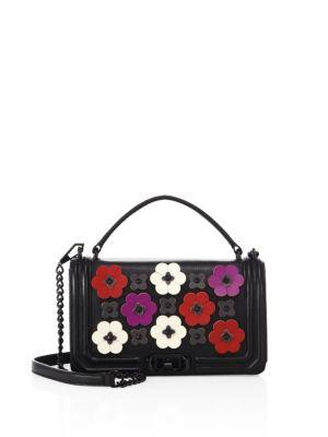 Rebecca Minkoff Love Floral-applique Leather Crossbody Bag