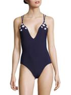 Michael Kors Collection One-piece Appliqued Swimsuit