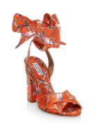 Tabitha Simmons Connie Floral Wrap Slingback Platform Sandals