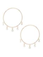 Zoe Chicco Gold Hoop Diamond Drop Earrings