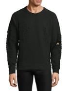 Iro Distressed Long-sleeve Cotton Sweatshirt