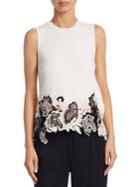 3.1 Phillip Lim Embroidered Lace Rib Top
