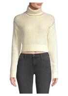 Kendall + Kylie Cotton Ribbed Turtleneck