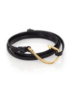 Miansai Hook Leather & 18k Goldplated Bracelet
