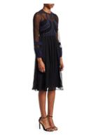 No. 21 Long-sleeve Silk-blend A-line Dress
