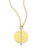 Gurhan Lush Diamond Small 24k Yellow Gold Pendant Necklace