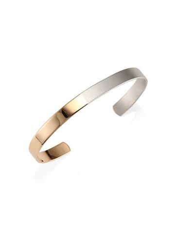 Kantis Fine 18k Rose Gold And Silver Ombre Bangle