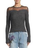 Alexander Mcqueen Ribbed Wool Illusion Top