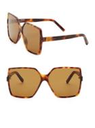 Saint Laurent New Wave 63mm Square Sunglasses