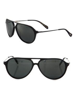 Oliver Peoples Braedon 64mm Aviator Sunglasses