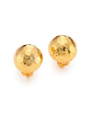 Nest Hammered Dome Clip-on Stud Earrings