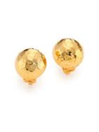 Nest Hammered Dome Clip-on Stud Earrings