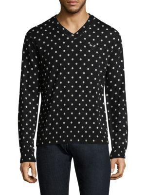 Comme Des Garcons Play Polka Dot Wool Sweater