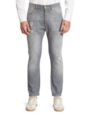 Brunello Cucinelli Straight-fit Distressed Jeans