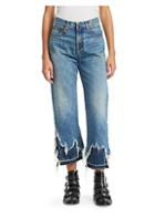 R13 Camille High-rise Double Shredded Hem Ankle Jeans