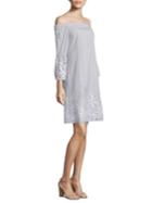 Lafayette 148 New York Palmira Embroidered Off-the-shoulder Dress