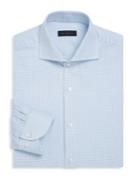 Saks Fifth Avenue Collection Classic-fit Checkered Cotton Dress Shirt