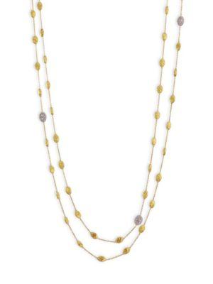 Marco Bicego Diamond & 18k Yellow Gold Necklace/36