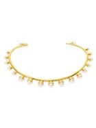 Tory Burch Faux-pearl Bud Collar Necklace