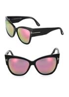 Tom Ford Anoushka 57mm Mirrored Cat Eye Sunglasses