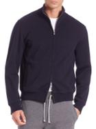 Brunello Cucinelli Zip-front Cashmere Blend Sweater