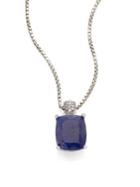 John Hardy Classic Chain Diamond, Blue Sapphire & Sterling Silver Pendant Necklace