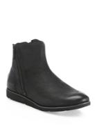 Ugg Geerg Side Zip Leather Ankle Boots