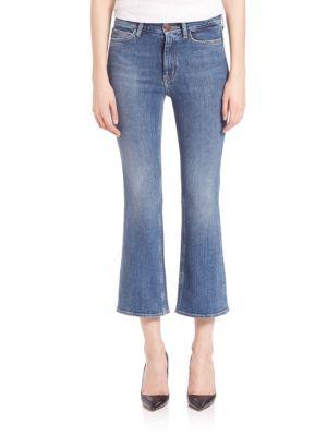 Mih Jeans Marty Light-wash Cropped Flared Jeans