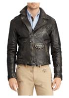 Polo Ralph Lauren Distressed Leather Moto Jacket