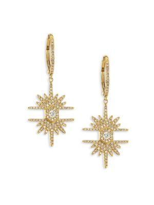 Ron Hami Lovebolt Burst Diamond & 18k Yellow Gold Earrings