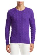 Ralph Lauren Purple Label Cable Knit Cashmere Sweater