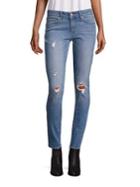 Levi's 711 Distressed Mid-rise Skinny Jeans
