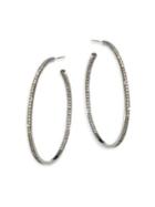 Nina Gilin Diamond Pave Hoop Earrings/2