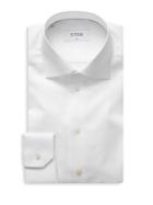 Eton Slim Fit Herringbone Patterned Dress Shirt