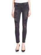 Frame Distressed Le Skinny Rip Jeans