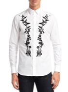 Alexander Mcqueen Floral Cotton Casual Button-down Shirt