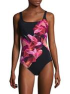 Gottex Swim One-piece Floral Squareneck Swimsuit