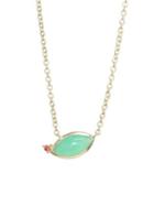 Ippolita Prisma 18k Gold Angled Marquise Chryophrase Necklace