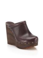 See By Chloe Clive Faux-leather Platform Wedge Clogs