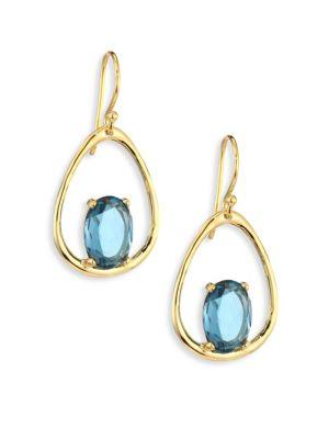 Ippolita Rock Candy? Small London Blue Topaz & 18k Yellow Gold Oval Earrings