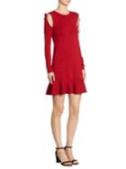 Red Valentino Bow-accented Rib-knit Dress