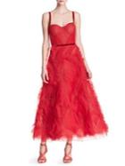 Marchesa Notte Sleeveless Tulle Gown