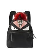 Fendi Monster Nylon, Leather & Mini Fur Backpack