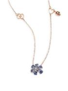 Gucci Floral Diamond, Blue Sapphire & 18k Rose Gold Necklace