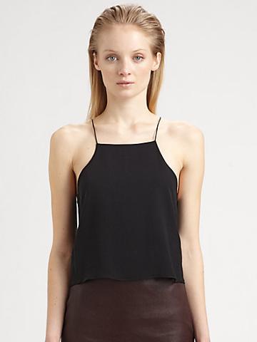 T By Alexander Wang Cropped Silk Chiffon Camisole