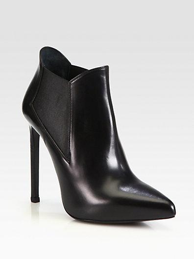 Saint Laurent Paris Leather Ankle Boots