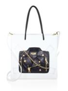 Moschino Paper Doll Cutout Leather Tote