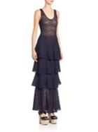 Stella Mccartney Lace Racerback Tiered Gown