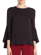 Milly Solid Silk Blend Top